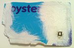 A damaged Oyster card showing the RIFD tag and the aerial around the edge of the card